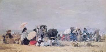Scène de plage, Trouville (Eugène Boudin) - Muzeo.com