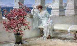 Ses yeux accompagnent ses pensées et elles sont loin (Lawrence Alma-Tadema) - Muzeo.com