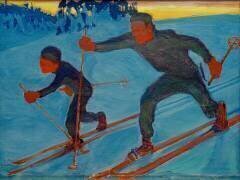 Ski d'Akseli et de Jorma (Akseli Gallen-Kallela) - Muzeo.com