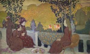 Soirée de septembre : femmes assises sur la terrasse (Maurice Denis) - Muzeo.com