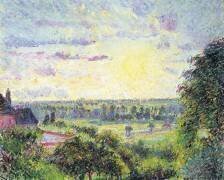 Soleil Couchant a Eragny (Camille Pissarro) - Muzeo.com
