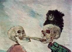 Squelettes se disputant un hareng mariné (James Ensor) - Muzeo.com