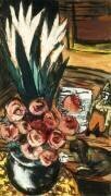 Nature morte avec des roses rouges et Butchy (Max Beckmann) - Muzeo.com