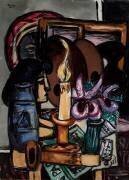 Nature morte avec deux grandes bougies (Max Beckmann) - Muzeo.com