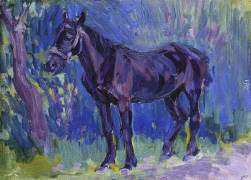 Étude pour le cheval de ferme du Sussex (Robert Polhill Bevan) - Muzeo.com