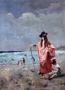 Sur la plage (Alfred Stevens) - Muzeo.com