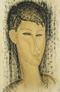 Tête d'une jeune femme (Amedeo Modigliani) - Muzeo.com