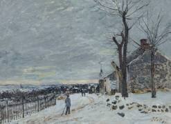 Temps de neige à Veneux-Nadon (Seine et Marne) (Alfred Sisley) - Muzeo.com