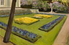 Terrasse dans le jardin près du lac Wannsee en direction du nord-ouest (Max Liebermann) - Muzeo.com