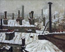 Toits sous la neige (Gustave Caillebotte) - Muzeo.com