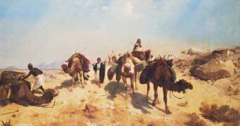 Traverser le désert (Jean-Léon Gérôme) - Muzeo.com