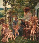 Triptyque : l'âge d'or, le soir (volet droit) (Léon Frédéric) - Muzeo.com
