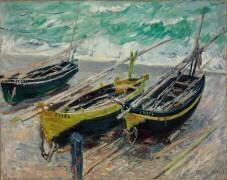 Trois bateaux de pêche (Claude Monet) - Muzeo.com