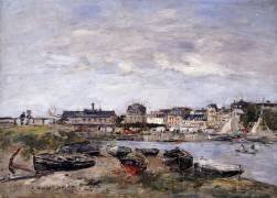 Trouville : Vue vers Deauville le jour du marché (Eugène Boudin) - Muzeo.com