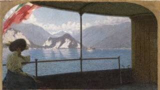Un bateau sur le lac Majeur (Angelo Morbelli) - Muzeo.com