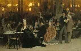 Un café parisien (Ilya Répine) - Muzeo.com