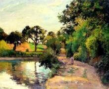 Un étang à Montfoucault (Camille Pissarro) - Muzeo.com