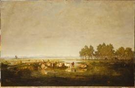 Un Marais dans les landes (Théodore Rousseau) - Muzeo.com