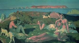 Un paysage marin dans des tons verts (Maurice Denis) - Muzeo.com