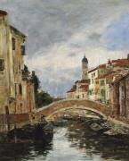 Un petit canal vénitien (Eugène Boudin) - Muzeo.com