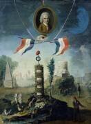 Une Allégorie de la Révolution avec un portrait en Médaillon de Jean-Jacques Rousseau (1712-1778) (Henri Rousseau) - Muzeo.com