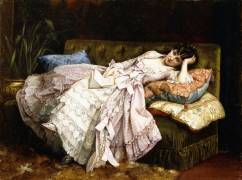 Une beauté couchée (Auguste Toulmouche) - Muzeo.com