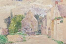 Une cour de ferme (Paul Gauguin) - Muzeo.com
