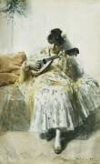 Une fille espagnole jouant de la mandoline (Anders Zorn) - Muzeo.com