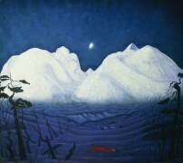 Une nuit d’hiver dans la montagne (Harald Sohlberg) - Muzeo.com