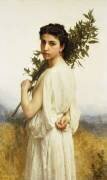 Une nymphe tenant une branche de laurier (William Bouguereau) - Muzeo.com