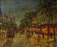 Une rue animée à Paris (Constantin Korovine) - Muzeo.com