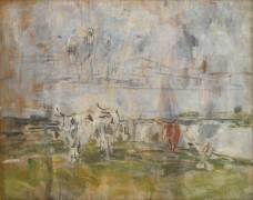 Vaches dans un paysage (Eugène Boudin) - Muzeo.com