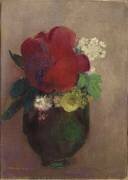 Vase de fleurs, pavot rouge (Odilon Redon) - Muzeo.com