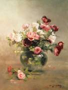 Vase et roses (Eva Gonzales) - Muzeo.com