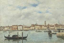 Venise. Quai des esclavons (Eugène Boudin) - Muzeo.com