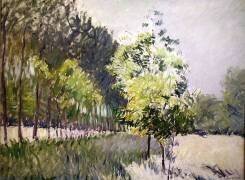 Verger et Allée d'Arbres (Gustave Caillebotte) - Muzeo.com