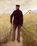 Vieil homme marchant dans un champ de seigle (Laurits Andersen Ring) - Muzeo.com