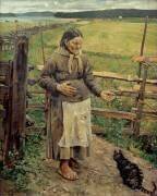Vieille femme avec un chat (Akseli Gallen-Kallela) - Muzeo.com