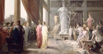 Visite à l'atelier de Phidias (Hector Le Roux) - Muzeo.com