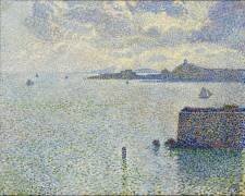 Sailboats and estuary (Theo van Rysselberghe) - Muzeo.com