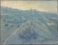 Vue de Belmont près de Lausanne, paysage matinal (Théophile Alexandre Steinlen) - Muzeo.com