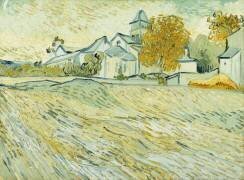 Vue de l'asile et de la chapelle Saint-Rémy (Vincent van Gogh) - Muzeo.com