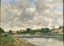 Vue de l'estuaire de la Somme, à Saint-Valery-sur-Somme (Eugène Boudin) - Muzeo.com