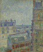 Vue de Paris depuis l'appartement de Théo rue Lepic (Vincent van Gogh) - Muzeo.com
