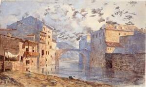 Vue de Saint-Jean-Pied-de-Port (Odilon Redon) - Muzeo.com