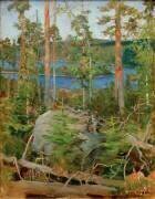 Vue sur le lac Jamajärvi (Akseli Gallen-Kallela) - Muzeo.com