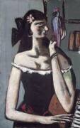 Femme avec un perroquet (Max Beckmann) - Muzeo.com