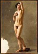 Académie d'homme, debout, de face (Jean-Jacques Henner) - Muzeo.com