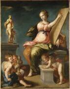 Allégorie de la Peinture et de la Sculpture (Ambrosius Bosschaert) - Muzeo.com