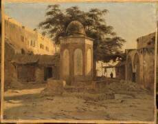 Ancienne fontaine arabe sur la place du marché au grain à Beyrouth (Antoine Alphonse Montfort) - Muzeo.com